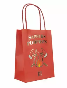 4 presentpåsar i papper brandman 20 cm