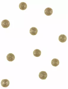 40 dekorationskulor med guldglitter, 12 mm