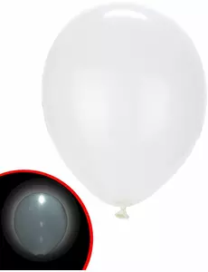 5 vita LED-ballonger Illooms ®