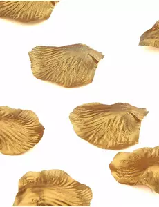 50 metalliska guldfärgade kronblad