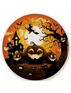 6 Pappassietter Halloweenpumpa 23 cm