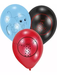 6 latexballonger Ladybug™ 22,8 cm