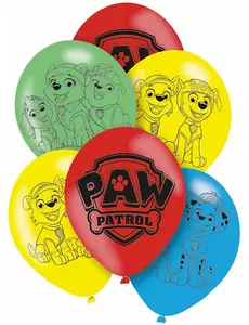 6 Pat' Patrouille™-latexballonger 27.5 cm