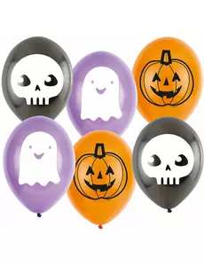 6 Halloween Friends-latexballonger 23 cm