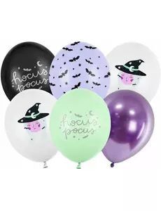 6 latexballonger häxa Halloween 30 cm