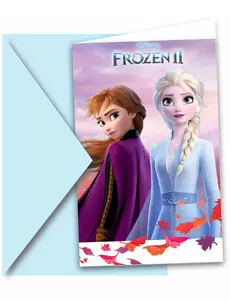 6 inbjudningskort och kuvert Frost 2™