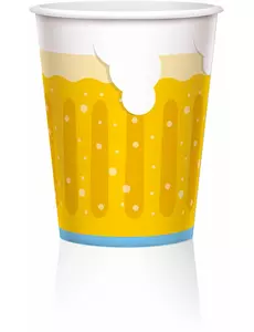 6 stora pappmuggar med ölsejdelsmotiv 450 ml