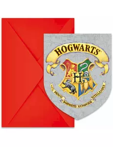 6 inbjudningskort med kuvert Harry Potter™