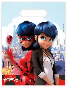 6 presentpåsar Miraculous Ladybug™ 23 x 16,5 cm