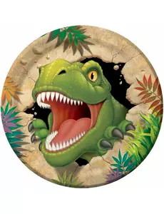 8 papperstallrikar Dinosaurier födelsedag 23 cm