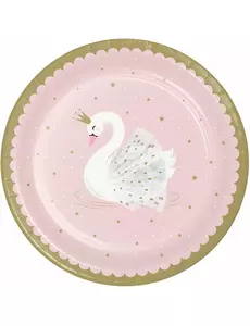 Papperstallrikar rosa Royal Swan 23 cm