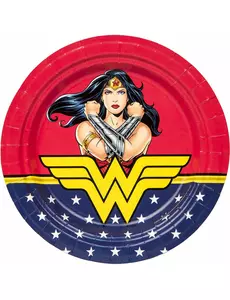 8 papperstallrikar Wonder Woman™ 23 cm