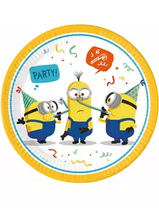 8 Minions™ papperstallrikar 23 cm