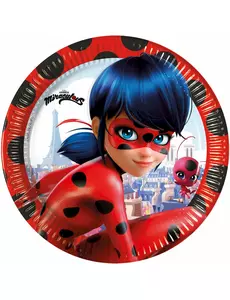 8 papperstallrikar Miraculous Ladybug™ 23 cm