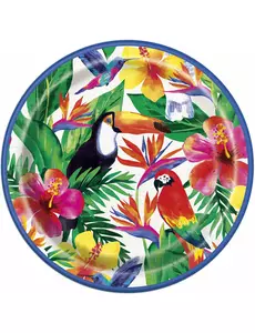 8 Palm Tropical Luau-pappassietter 23 cm