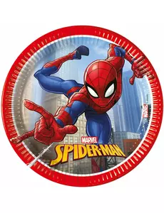 8 Spiderman Fighter™-papperstallrikar 20 cm