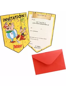 8 Astérix™-inbjudningskort