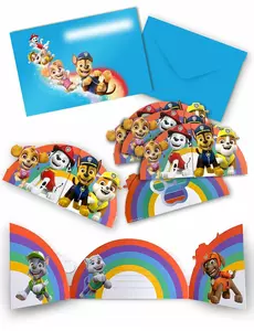 8 pappersinbjudningskort med kuvert Paw Patrol™