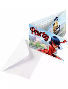 8 festinbjudningskort med kuvert Ladybug™
