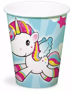 8 pappmuggar Enhörning 250 ml