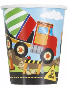 8 pappmuggar byggarbetsplats 270 ml