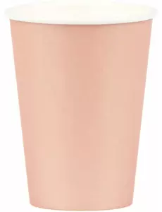8 pappermuggar roséguld 210 ml