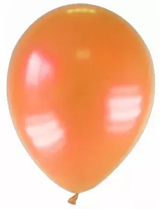 12 orange metallballonger 28 cm