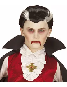 Tvåfärgad vampyrperuk barn Halloween