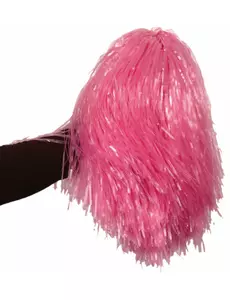 Rosa metallisk pompom