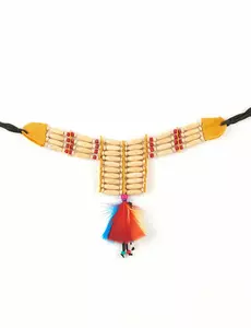 Indianskt halsband med fjädrar dam