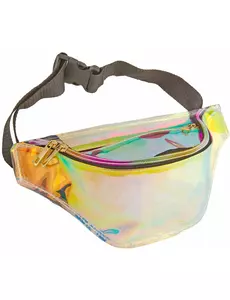 Holografisk magväska 80-tal för vuxen