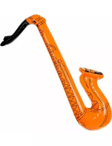 Uppblåsbar orange saxofon för vuxen
