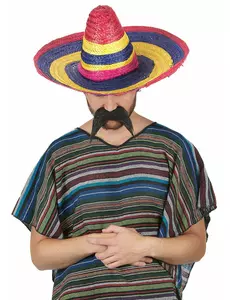 Mångfärgad sombrero för vuxen 50 cm
