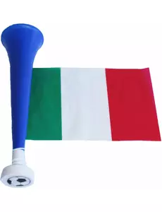 Fotbollstuta med italiensk flagga