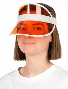 Orange visir för pokerspelare vuxen