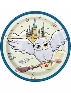 8 små papperstallrikar med Harry Potter-motiv, 18 cm