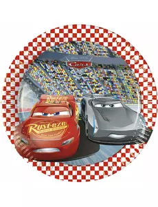 8 små papperstallrikar Cars 3™ 20 cm