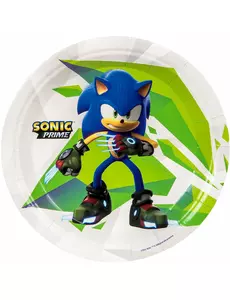 8 små tallrikar Sonic Prime™ 18 cm