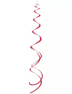 8 röda spiralhängdekorationer