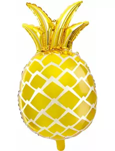 Gyllene aluminiumfolieballong ananas 48 x 67 cm