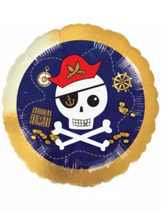 Aluminiumfolieballong piratens skattkarta 43 cm