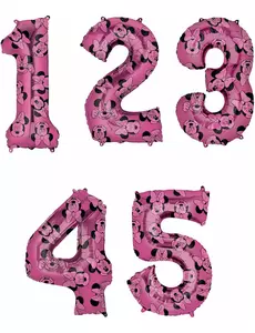 Minnie™-sifferballong i aluminium 66 cm, Storlek: 1