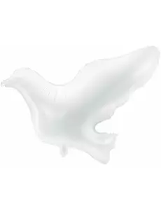Vit duva i aluminiumfolie 77 x 66 cm
