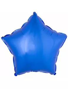 Blå stjärnformad folieballong 45 cm