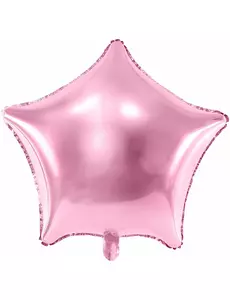 Pastellrosa stjärnformad aluminiumfolieballong 48 cm