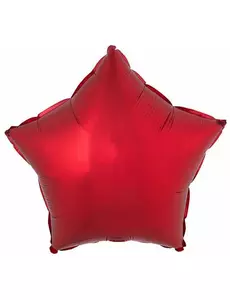 Röd stjärnformad aluminiumballong 53 x 46 cm