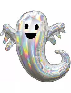 Iridescerande aluminiumballong spöke 71 cm