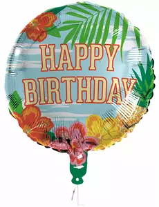 Aluminiumballong Happy Birthday Paradise 45 cm