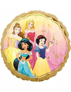 Dubbelsidigt aluminiumballong Disney™-prinsessor 43 cm