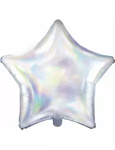Iridescent stjärnformad aluminiumfolieballong 48 cm